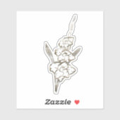 Gouden Gladiolus Glad Bloem Sticker (Vel)