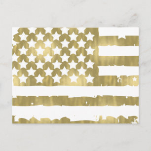 Gouden Glam Abstract USA Flag Briefkaart