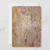 Gouden Glam Abstracte bruiloft Kaart (Achterkant)