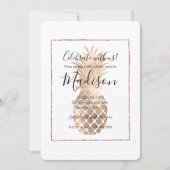 Gouden Glam Ananas Kaart (Voorkant)