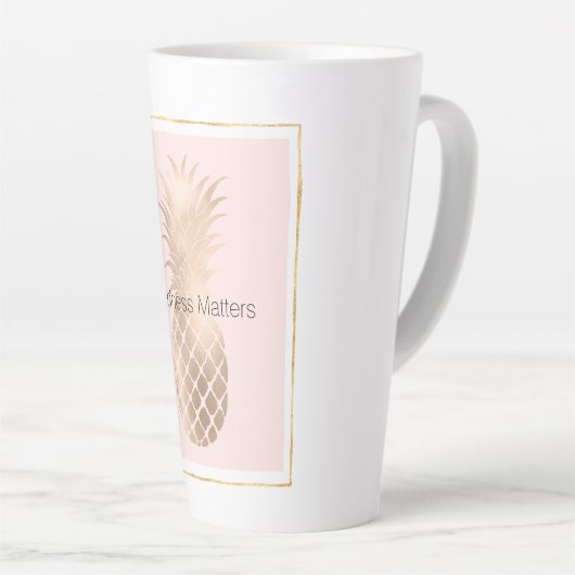 Gouden Glam Ananas Latte Mok (Rechterhoek)