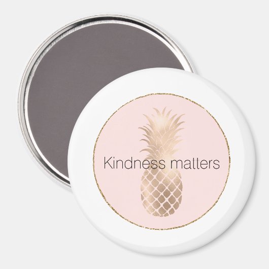 Gouden Glam Ananas Magneet (Voorkant / Achterkant)