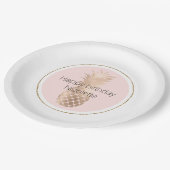 Gouden Glam Ananas Papieren Bordje (Gekanteld)