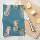 Gouden Glam Ananas Theedoek (Quarter Fold)