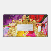 Gouden Glam Begin Z Monogram Motivatie Abstract Bureaumat (Keyboard & Muis)