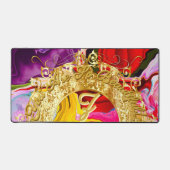Gouden Glam Begin Z Monogram Motivatie Abstract Bureaumat (Voorkant)