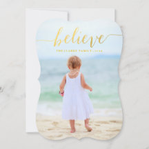 Gouden Glam Believe Vakantie Fotokaart 2