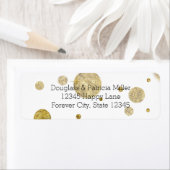 Gouden Glam Bokeh Confetti Stippen Etiket (Insitu)