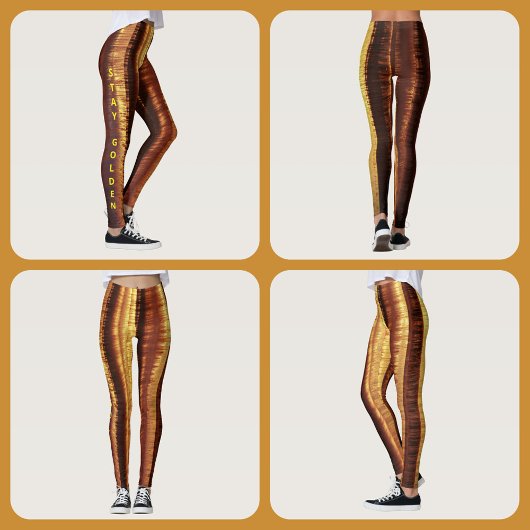 Gouden Glam Brons Leggings