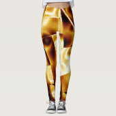 Gouden Glam Brons Moderne Chic Leggings (Voorkant)