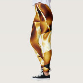 Gouden Glam Brons Moderne Chic Leggings (Links)