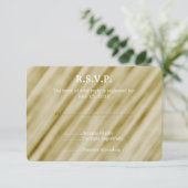 Gouden Glam Bruiloft RSVP Kaartje (Staand voorkant)