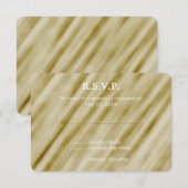Gouden Glam Bruiloft RSVP Kaartje (Voorkant / Achterkant)