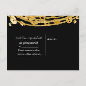 Gouden Glam Cheeta Print Exotisch Bewaar de Datum Aankondigingskaart (Achterkant)