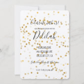 Gouden Glam Confetti Kaart (Voorkant)