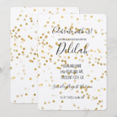 Gouden Glam Confetti Kaart (Voorkant / Achterkant)
