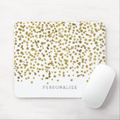 Gouden Glam Confetti Muismat (Met muis)