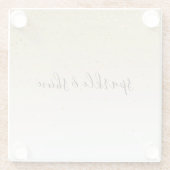 Gouden Glam Confetti Ombre Glazen Onderzetter (Achterkant)