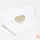 Gouden Glam Confetti Ombre Hart Sticker (Envelop)