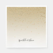 Gouden Glam Confetti Ombre Servet (Voorkant)