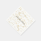 Gouden Glam Confetti Servetten (Hoek)
