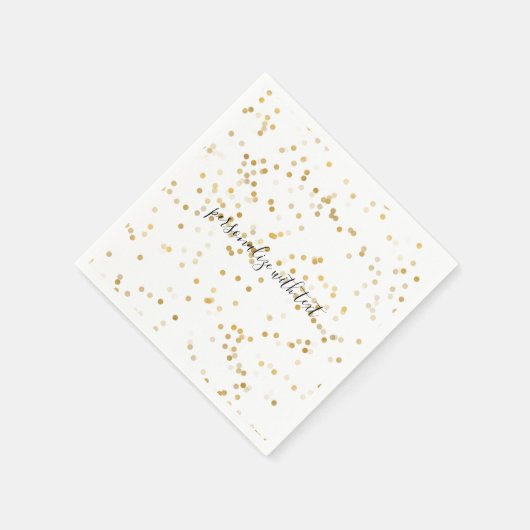 Gouden Glam Confetti Servetten (Hoek)