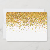 Gouden Glam Confetti Stippen babyfeestje Kaart (Achterkant)