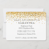 Gouden Glam Confetti Stippen babyfeestje Kaart (Voorkant)