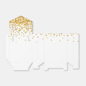 Gouden Glam Confetti Stippen Bedankdoosjes (Uitgevouwen)