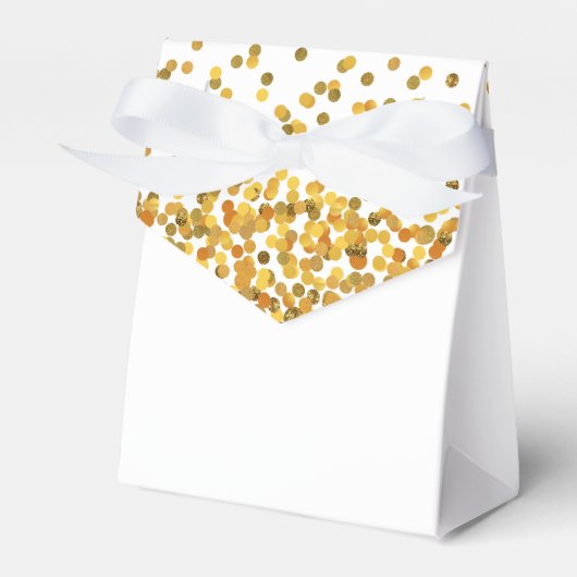 Gouden Glam Confetti Stippen Bedankdoosjes (Voorkant Zijde)