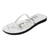 Gouden Glam Confetti Teenslippers (Schuin)