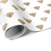 Gouden Glam Diamonds Cadeaupapier (Rol Hoek)