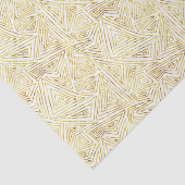 Gouden Glam Driehoeken Abstract Geometrisch Tissuepapier (Detail)