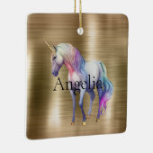 Gouden Glam Eenhoorn Keramisch Ornament (Rechts)