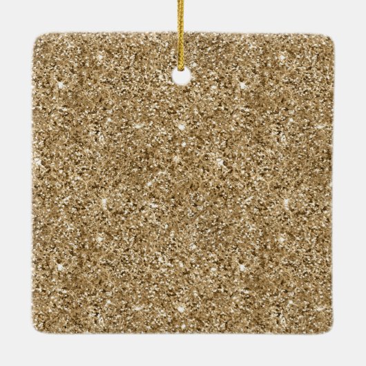 Gouden Glam Eenhoorn Keramisch Ornament (Achterkant)