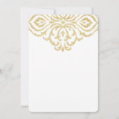 Gouden Glam Elegante Bruidsdouche Uitnodiging (Achterkant)