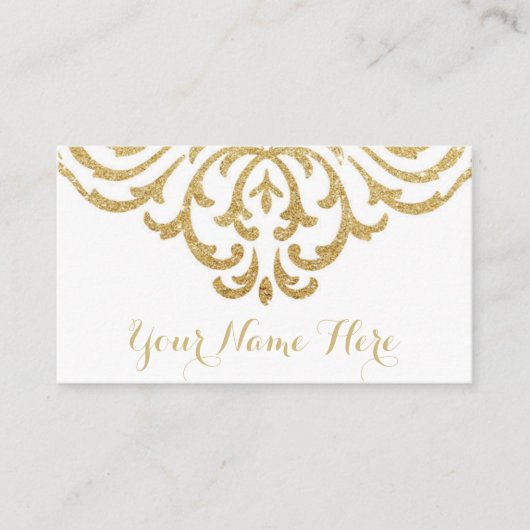 Gouden  Glam Elegante Bruiloft Plaats Kaart Plaatskaartje (Voorkant)