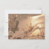 Gouden  Glam Floral Modern Bruiloft Save The Date (Achterkant)