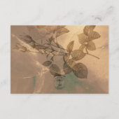 Gouden  Glam Floral Modern Receptie Informatiekaartje (Achterkant)