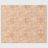 Gouden Glam Girly Peach Pink Blush Luipaard Print Cadeaupapier (Vlak)