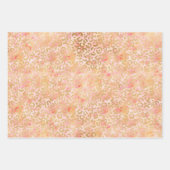 Gouden Glam Girly Peach Pink Blush Luipaard Print Inpakpapier Vel (Voorkant 3)