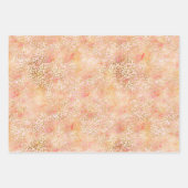 Gouden Glam Girly Peach Pink Blush Luipaard Print Inpakpapier Vel (Voorkant)