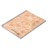 Gouden Glam Girly Peach Pink Blush Luipaard Print Notitieboek (Linkerzijde)