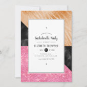 Gouden Glam Glitter Bachelorette Party Kaart (Voorkant)