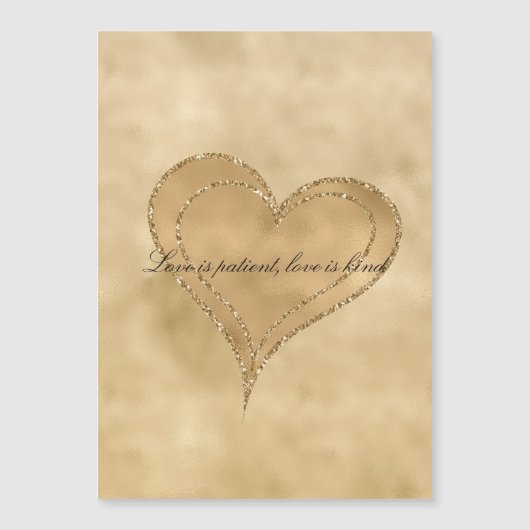 Gouden Glam Glitter Hart (Voorkant)