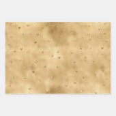 Gouden Glam Glitter Harten Inpakpapier Vel (Voorkant)
