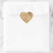 Gouden Glam Glitter Liefde Hart Sticker (Tas)