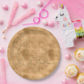 Gouden Glam Glitter Liefde Papieren Bordje (Feest)