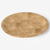 Gouden Glam Glitter Liefde Papieren Bordje (Gekanteld)