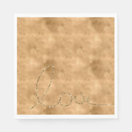 Gouden Glam Glitter Liefde Servet